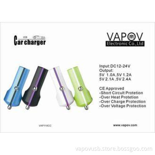 Unique shaped single usb car charger 2.1A for smartphone an